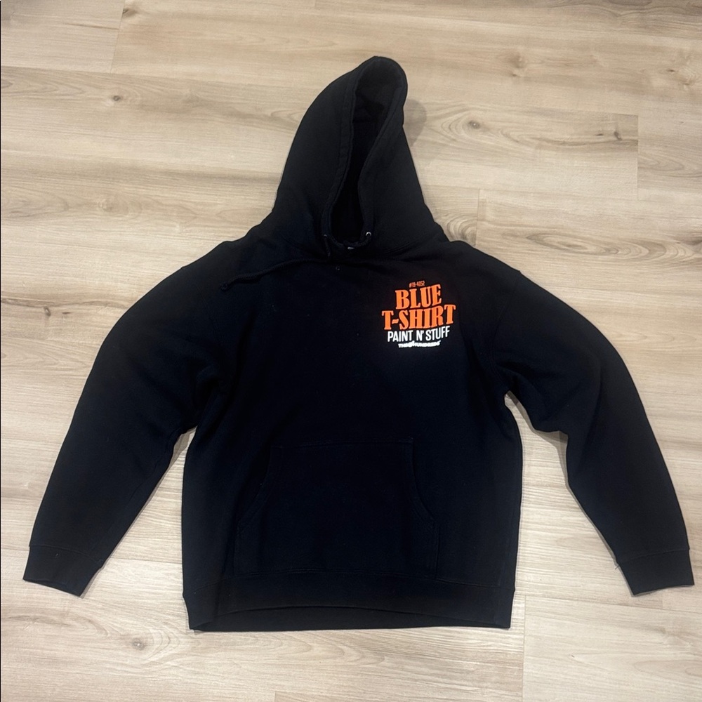 Men’s Large The Hundreds Black Hoodie with Orange and Blue Graphic